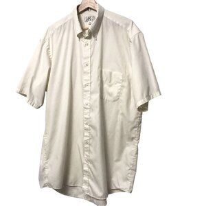 Enro Casual Shirt Size 17 Half Sleeve Pima Pin-Point Oxford Button Down EUC